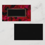 Abstrakt, polygonal, rot, rot, rot und schwarz visitenkarte (Vorne/Hinten)