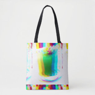 Abstrakt Popart primäre Rainbow Drinks Tasche