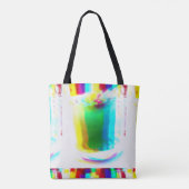 Abstrakt Popart primäre Rainbow Drinks Tasche (Rückseite)