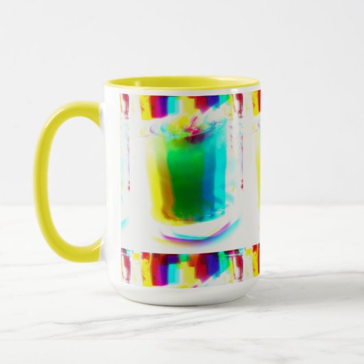 Abstrakt Popart primäre Rainbow Drinks Tasse (Links)