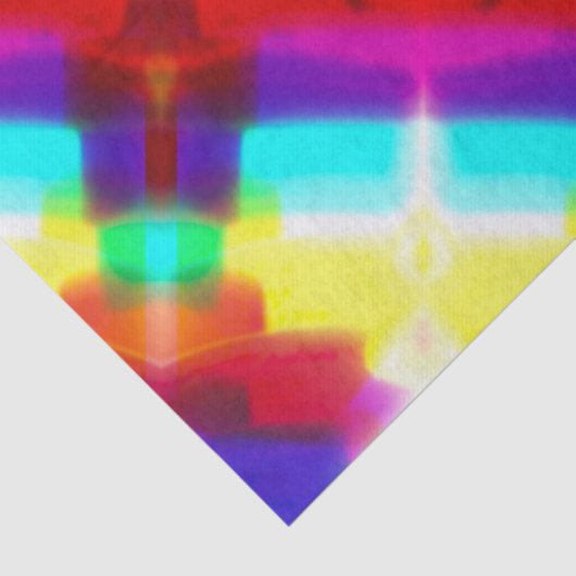 Abstrakt Popart Primäres Rainbow-Gewebe Seidenpapier (Detail)