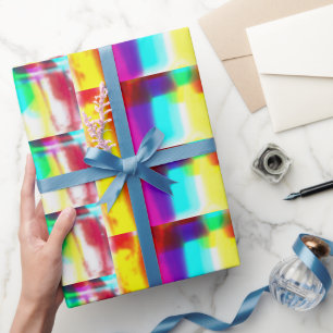 Abstrakt Popart Primäres Rainbow-Wrapping-Papier Geschenkpapier