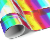 Abstrakt Popart Primäres Rainbow-Wrapping-Papier Geschenkpapier (Rolleneckpunkt)