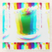 Abstrakt Popart Primary Rainbow Drink Untersetzer (Vorderseite)