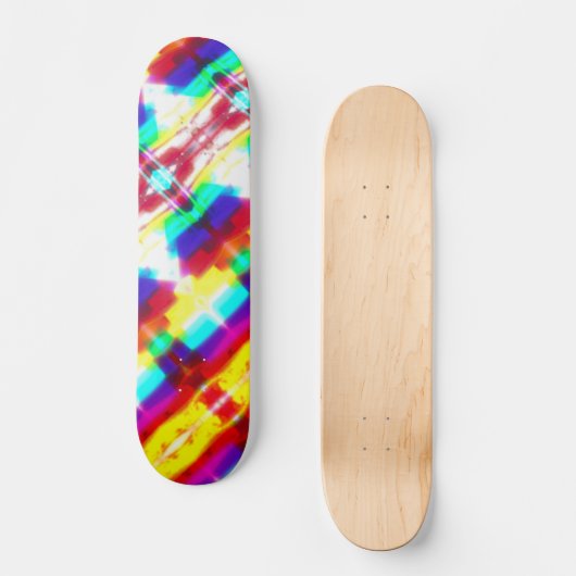 Abstrakt Popart Primary Rainbow Skateboard (Vorderseite)