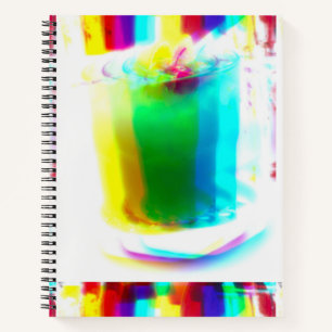 Abstrakt Popart Primary Rainbow Spiral Notebook Notizblock