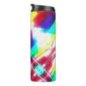 Abstrakt Popart Primary Rainbow Therbler Tumbler Thermosbecher (Nach rechts gedreht)