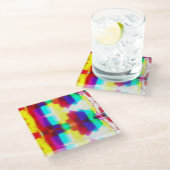 Abstrakt Popart Primary Rainbow Untersetzer (Schrägansicht)