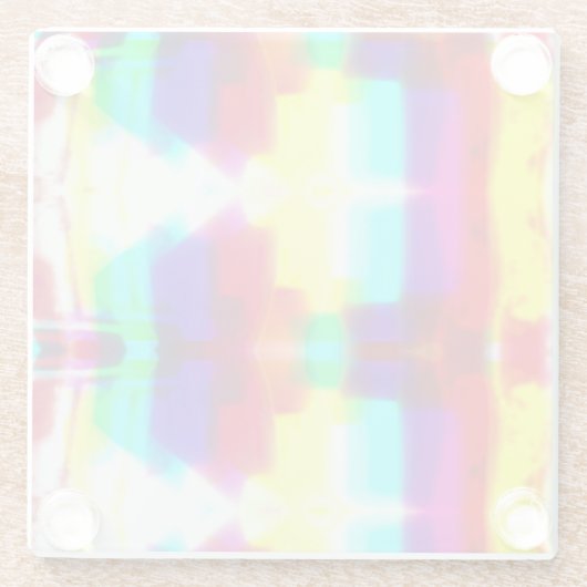 Abstrakt Popart Primary Rainbow Untersetzer (Rückseite)