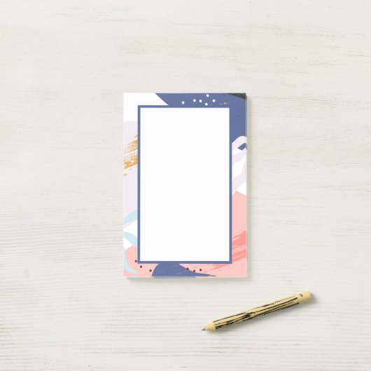 Abstrakt Post-it Klebezettel (Auf Schreibtisch)