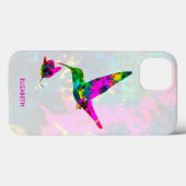 Abstrakt Psychedelic Colorful Hummingbird Case-Mate iPhone Hülle (Rückseite (Horizontal))