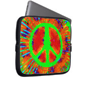 Abstrakt Psychedelic Krawatte Dye Fine Peace Sign Laptopschutzhülle (Vorne Rechts)