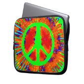 Abstrakt Psychedelic Krawatte Dye Fine Peace Sign Laptopschutzhülle (Vorderseite Links)