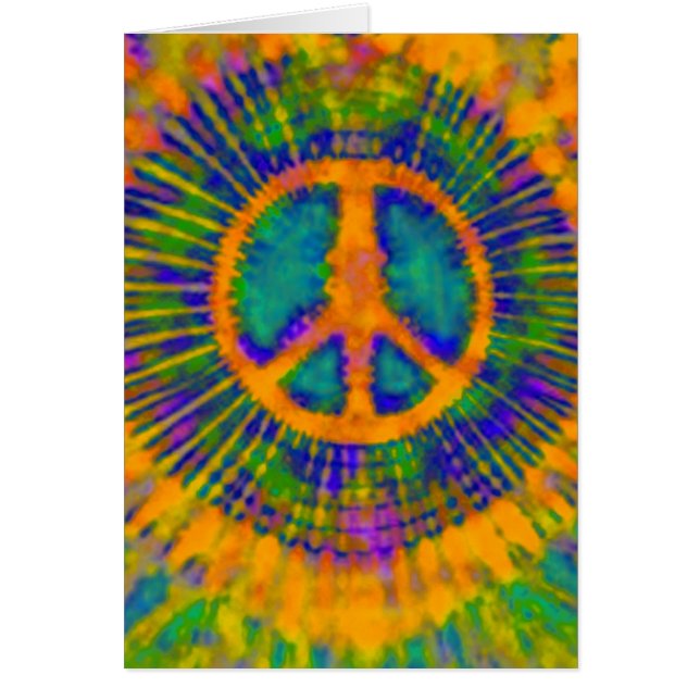Abstrakt Psychedelic Krawatte Dye Peace Sign (Vorne)