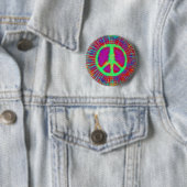 Abstrakt Psychedelic Krawatte Dye Peace Sign Button (Beispiel)