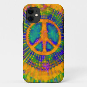 Abstrakt Psychedelic Krawatte Dye Peace Sign iPhone 11 Hülle