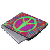 Abstrakt Psychedelic Krawatte Dye Peace Sign Laptopschutzhülle (Vorne Knopf)