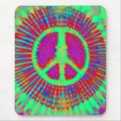 Abstrakt Psychedelic Krawatte Dye Peace Sign Mousepad (Vorne)