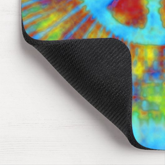 Abstrakt Psychedelic Krawatte Dye Peace Sign Mousepad (Ecke)