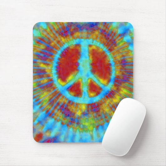 Abstrakt Psychedelic Krawatte Dye Peace Sign Mousepad (Mit Mouse)