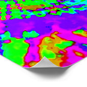 Abstrakt Psychedelic Krawatte Dye Peace Sign Poster (Ecke)