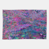 Abstrakt Psychedelic Rainbow Colors Foliage Garden Geschirrtuch (Horizontal)