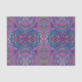 Abstrakt Psychedelic Rainbow Colors Foliage Garden Seidenpapier