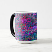 Abstrakt Psychedelic Rainbow Colors Foliage Garden Verwandlungstasse (Vorderseite Links)