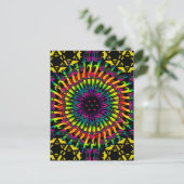 Abstrakt / Psychedelic Spiral Vortex Postkarte (Stehend Vorderseite)