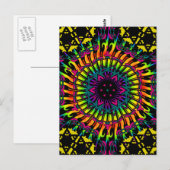 Abstrakt / Psychedelic Spiral Vortex Postkarte (Vorne/Hinten)