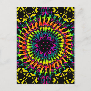 Abstrakt / Psychedelic Spiral Vortex Postkarte