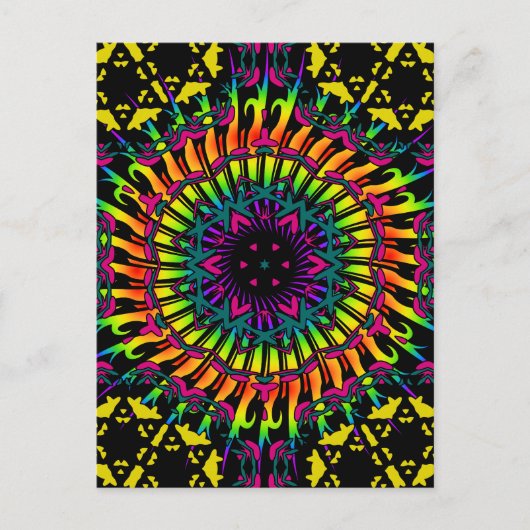 Abstrakt / Psychedelic Spiral Vortex Postkarte (Vorderseite)