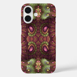 Abstrakt Psychedelisch florales Muster Alice's Ast iPhone 16 Hülle