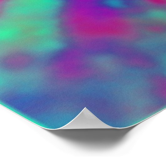 Abstrakt Psychedelisch Krawatte Dye Peace Sign Fin Poster (Ecke)