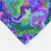 Abstrakt Psychedelisch Lila Marmormuster Fleecedecke (Ecke)