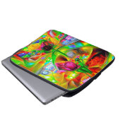 Abstrakt Psychedelische Blume Laptopschutzhülle (Vorne Knopf)