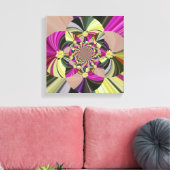 Abstrakt Psychedelische Blume Leinwanddruck (Insitu (Wohnzimmer))