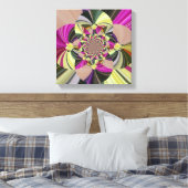 Abstrakt Psychedelische Blume Leinwanddruck (Insitu (Schlafzimmer))