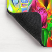 Abstrakt Psychedelische Blume Mousepad (Ecke)