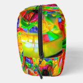 Abstrakt Psychedelische Blume Waschbeutel (Rechts)