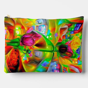 Abstrakt Psychedelische Blume Zubehörtasche
