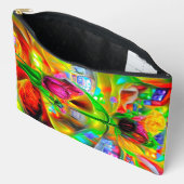 Abstrakt Psychedelische Blume Zubehörtasche (Offen)
