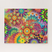 Abstrakt Psychedelische Mandalas Sternexplosionen Puzzle (Horizontal)