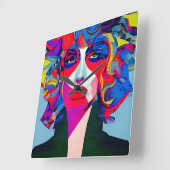 Abstrakt Quadratische Wanduhr (Winkel)