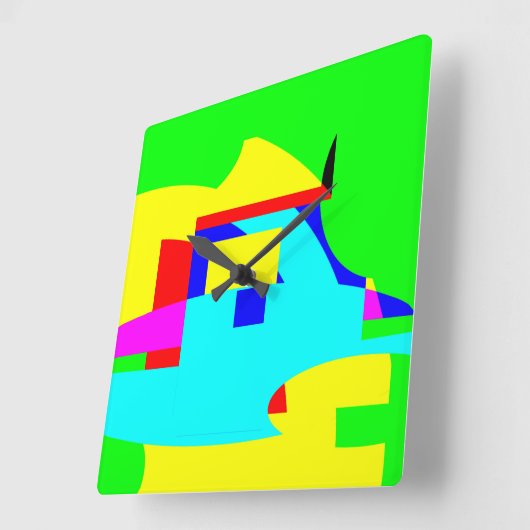 Abstrakt Quadratische Wanduhr (Winkel)