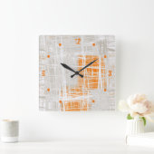 Abstrakt Quadratische Wanduhr (Zuhause)