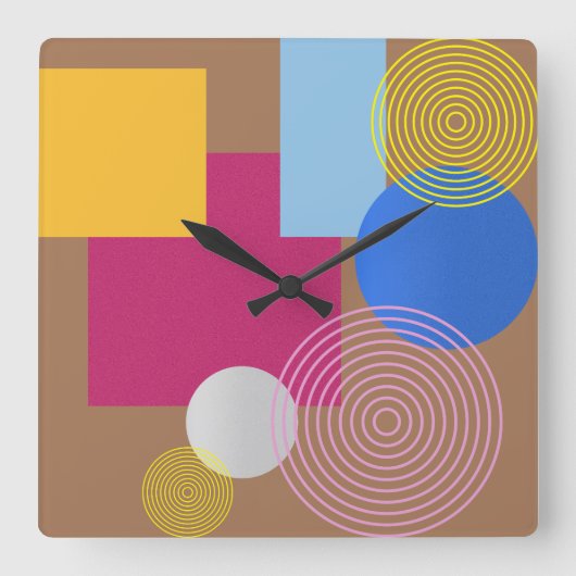 Abstrakt Quadratische Wanduhr (Vorderseite)