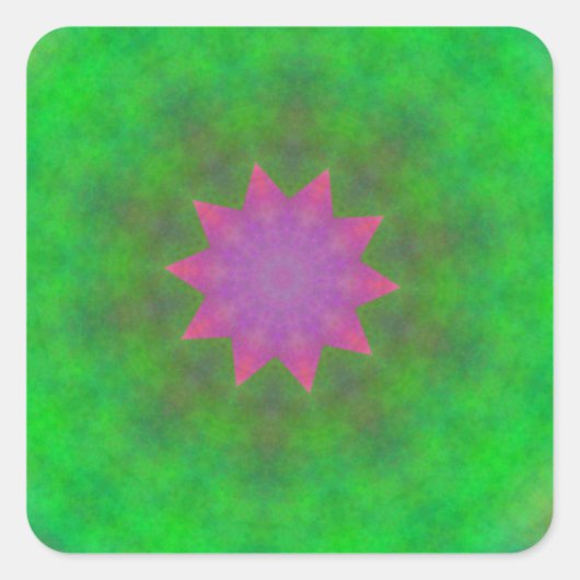 Abstrakt Quadratischer Aufkleber (Vorderseite)