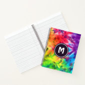 Abstrakt Rainbow Batik Gefärbte Krawatte Retro Boh Notizblock (Innenseite)