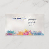 Abstrakt Rainbow Gingko Tree Visitenkarte (Rückseite)